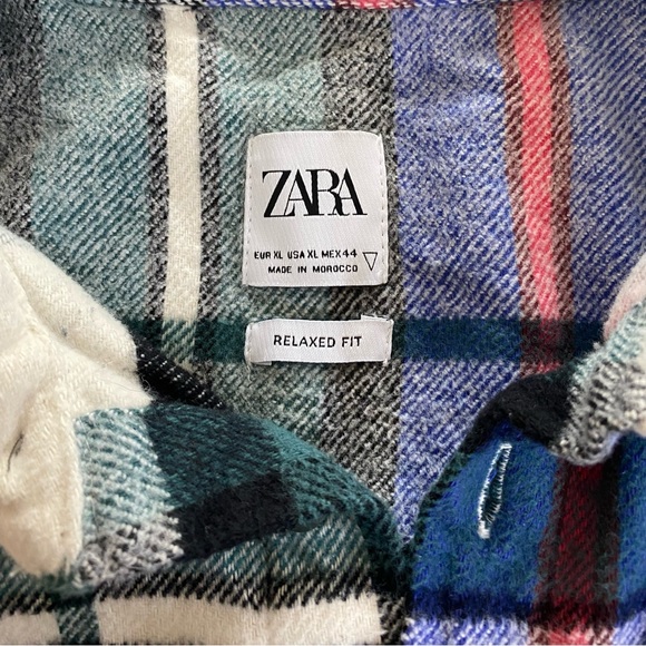 Zara Plaid Flannel Overshirt - Picture 11 of 16